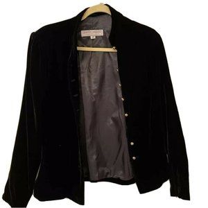 Dorothy Schoelen Womens Blazer Jacket Black Waist Length Lined Juniors 11/12 New
